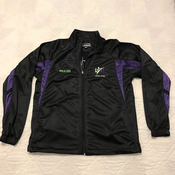 GTM SportsWear black Lean Mean TKD workout‎ jacket small - Picture 1 of 6